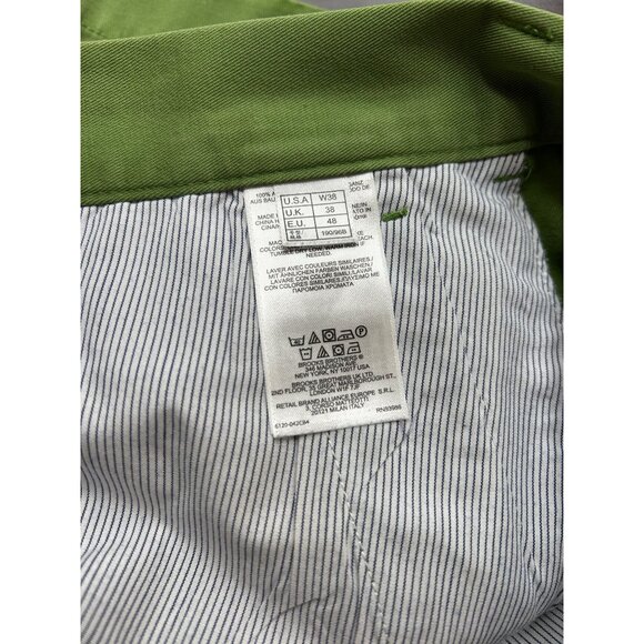 Brooks Brothers 346 Men's‎ Green Chino Shorts Sz W38 (Measures 40") Classic Fit - Picture 9 of 13